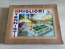 Vintage Giocco da tavolo Ping Pong Anni 50”I Migliori Tennisti”GMF Milano.Ottimo
