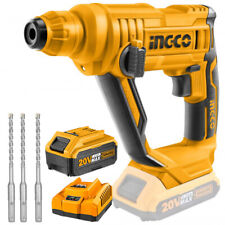 Ingco Trapano Tassellatore Martello demolitore a batteria 20V 4Ah Punte Sds Plus