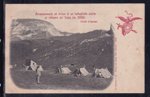Cartolina accampamento - cartolina,