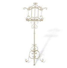 Leggio cavalletto nostalgia basamento in ferro 170cm bianco stile antico