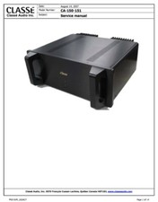 CLASSE' AUDIO CA-150, CA-151 Schematic Diagram Service Manual Techniques