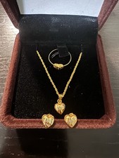 Set cuori in vero oro saudita