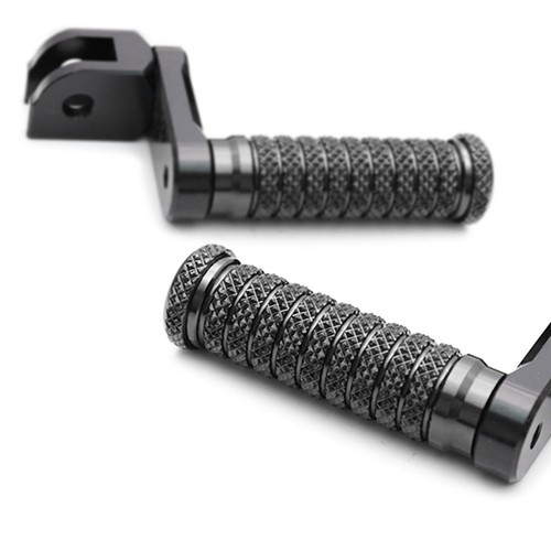 Black grip rider foot pegs - m-grip,