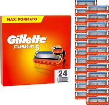 Gillette Fusion5 24x Lamette di Ricambio per Rasoio Con Striscia ORIGINALI NUOVE