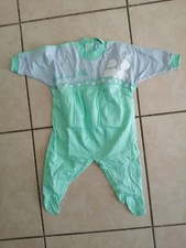 tuta intera tutina bimbo neonato verde acqua 6 mesi