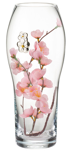 Vaso cristallo con fiori in - in,