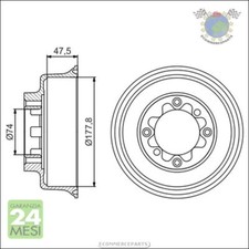 1x Tamburo freno Bosch