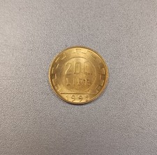 Moneta da 200 lire, del 1995. 