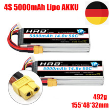 2pcs 14,8V 5000mAh 4S Lipo batteria XT60 per RC elicottero aereo auto batteria camion