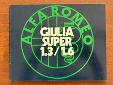 Brochure / depliant Alfa Romeo Giulia Super 1.3 - 1.6 MY 1973