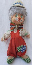 Pupazzo clown vintage in stoffa, anni ’60-’70, h 40 cm pannolenci