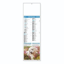 100 Calendari 2026 - Calendario Cani e Gatti - 14x47 Personalizzabile con Logo