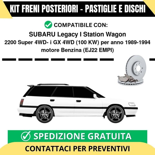 Kit freni posteriori subaru - freni,