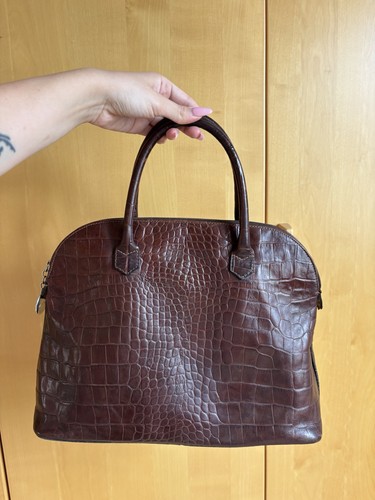 Borsa mano pelle marrone - in,