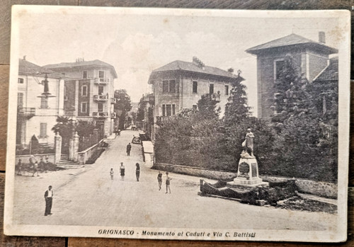 Cartolina grignasco via - grignasco,