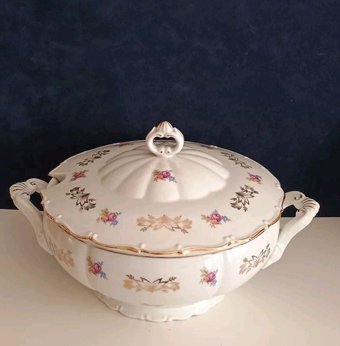 Zuppiera porcellana con fiori - porcellana,