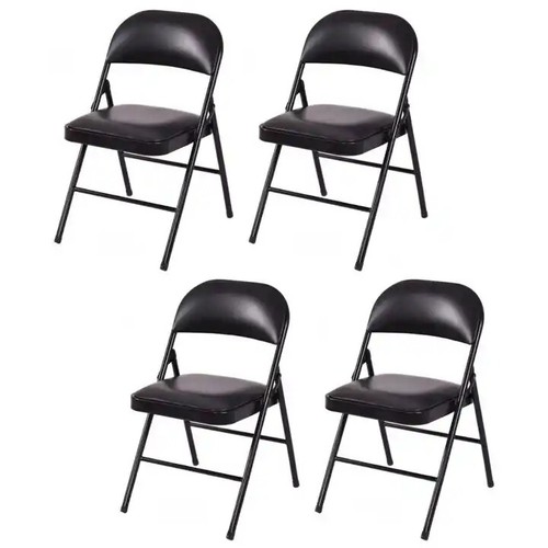 Sedia pieghevole nera - sedia,