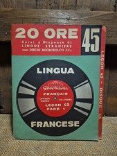 SEQUENZA 45/53-20 ORE  FRANCESE DISCHI VINILE 33 ⅓ VOCABOLARIO-GLOBE MASTER 1962