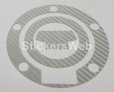 Adesivo Tappo Serbatoio YAMAHA FAZER FZ6 FZ-6 2004-2009 (Carbonio Argento) C.513