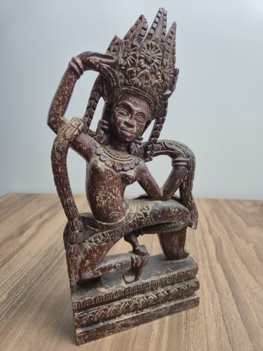 Sculpture apsara khmer bois - khmer,