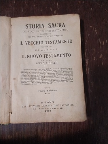 Storia sacra del vecchio - del, e