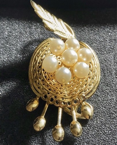 Elegante spilla con perle - spilla,