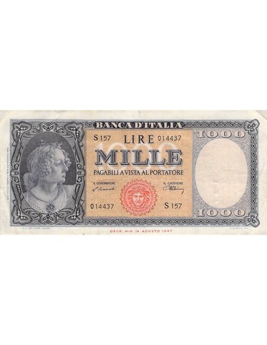 Italie 1000 lire 1948 - lire, 10/02/1948