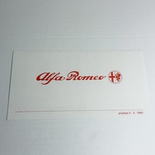 ALFA ROMEO SUD 6 ALFETTA GTV / 4p folder price list / NL Dutch / 1981 / top!