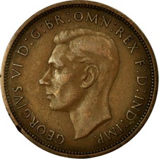 [#449056] Moneta, Gran Bretagna, George VI, 1/2 Penny, 1937, BB, Bronzo, KM:844