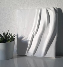 PITTURA astratta arte acrilica quadro originale quadro MODERNO pezzo unico White 3d