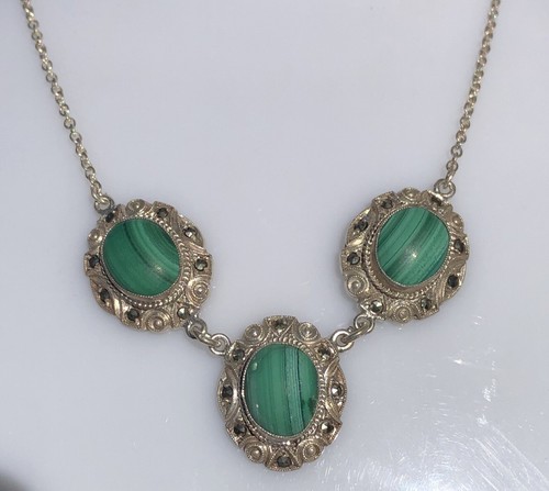 Collana con malachite - malachite, e