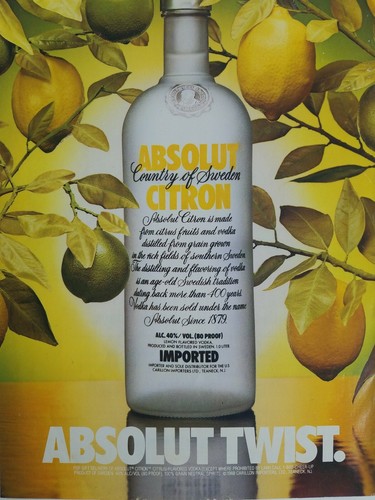 Bottiglia vodka absolut twist - bottiglia,