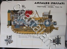 Grande Manifesto - Ansaldo Fossati Genova Sestri Trattore diesel TCA 70 anni '50