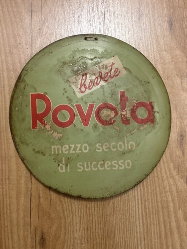 Targa pubblicitaria latta - in,