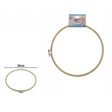 TELAIO PER RICAMO IN LEGNO TONDO CON FIBBIA METALLO ACCESSORI CUCITO 26CM 53550A