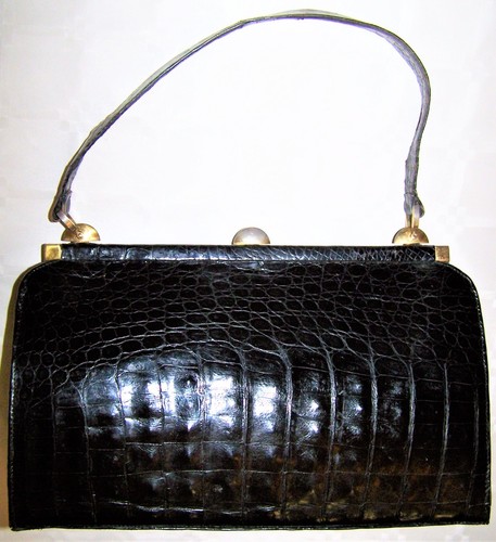 Borsa coccodrillo vintage - coccodrillo,