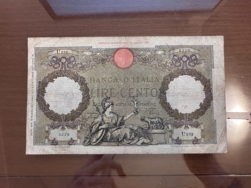 Banconota lire 100 - 100, roma
