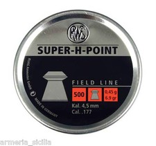pallini 4.5mm rws super-h-point diabolo carabina aria compressa co2 balines
