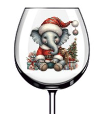 12x Acquerello Natale Elefante