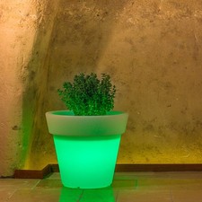 VASO RESINA CON luce verde