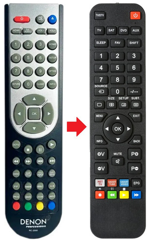 Telecomando adatto per denon - per,
