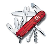 COLTELLINO VICTORINOX CLIMBER RUBY TRASLUCIDO 91MM 14 FUNZ SWISS ARMY KNIFE ►NEW