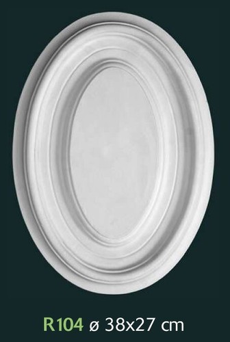 Rosone gesso bianco per - in,