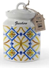 BARATTOLO ZUCCHERO IN CERAMICA DA 17 CM TERRA D'AMURI IDEE REGALO CASA BAR