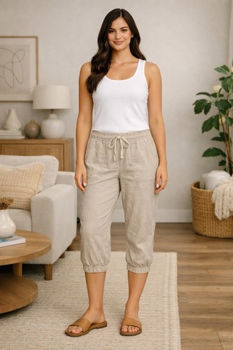 Pantalone zara lyocell lino - lyocell,