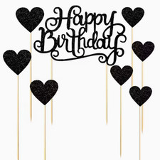 8pz Decorazioni Torte Nere