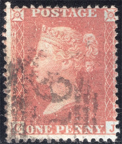 1856 penny piatto rosso 32 - gb,