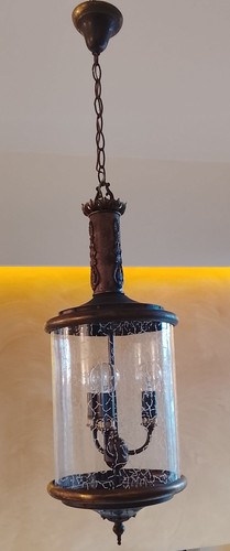 Lampadario ottone bronzato - lampadario, in