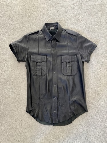 Men nyc leather - leather, black