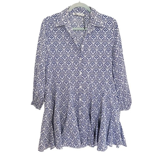Abito mini camicia zara - zara, blu